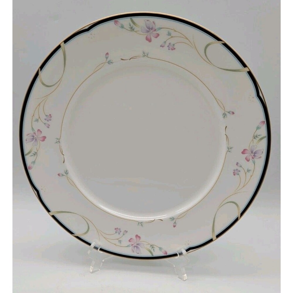 Lenox Debute Collection Constance Dinner Plate Blue Gold Floral Bone China